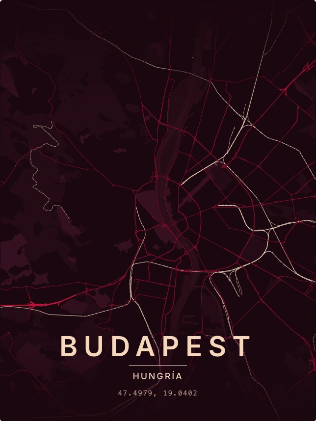 Póster Mapalio estilo Ciruela rubí